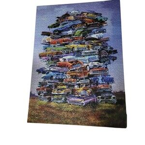 TDC Games Fabulous 50s Junkpile Classic Car Jigsaw Puzzle 1000 Pc Factory Sealed